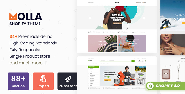 Molla-多用途响应式Shopify主题-RTL支持