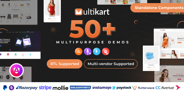 Multikart – 使用 Angular 和 Laravel REST API 的单一或多供应商电子商务