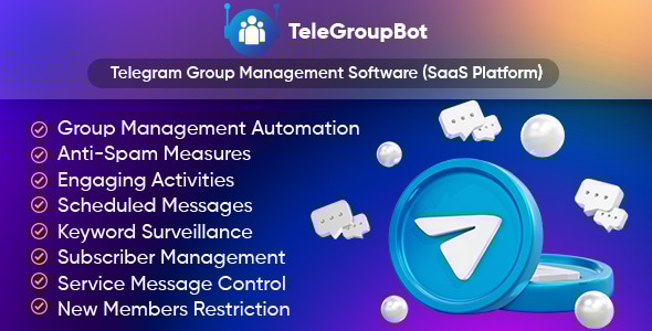 TeleGroupBot – Telegram Group Management Software (SaaS Platform)