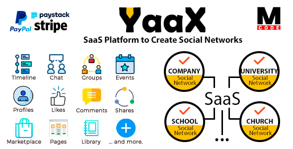 YaaX – 创建社交网络的 SaaS 平台