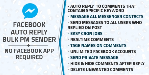 Facebook Auto Reply Bulk Private Message Sender