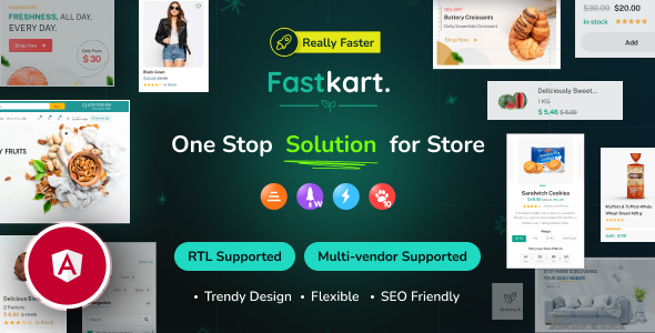 Fastkart – 使用 Angular 和 Laravel REST API 的单一或多供应商电子商务
