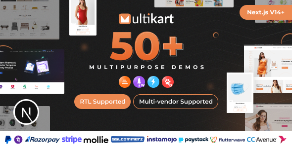 Multikart – 使用 React Next、JS 和 Laravel REST API 的单一或多供应商电子商务