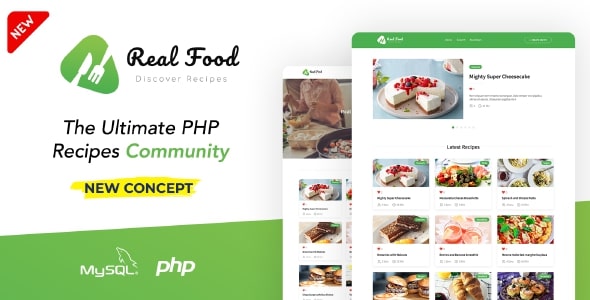 RealFood | The Ultimate PHP Recipes Community Food + RTL Support