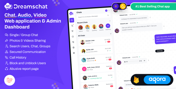 DreamsChat – Laravel Powered Chat, Voice Video Calling Platform with Advanced Admin Panel