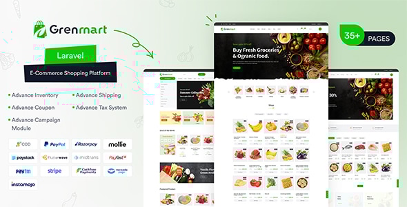 Grenmart – Organic Grocery Laravel eCommerce