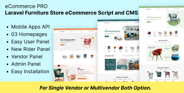 eCommerce PRO – Laravel Furniture Store eCommerce Script and CMS