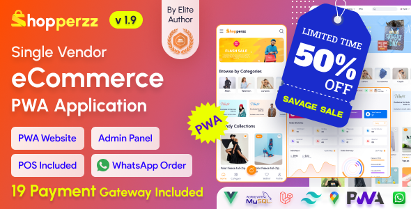Shopperzz – PWA eCommerce CMS with POS WhatsApp Ordering | Inventory Management