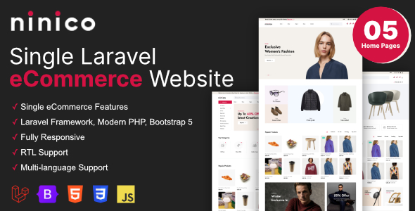 Ninico – 最小的 Laravel 电子商务商店