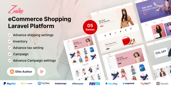 Zaika 电子商务 CMS – Laravel 电子商务购物平台