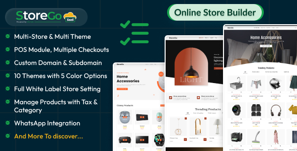 StoreGo SaaS – 在线商店构建器