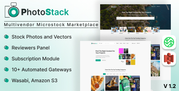 PhotoStack – 多供应商微型库存市场