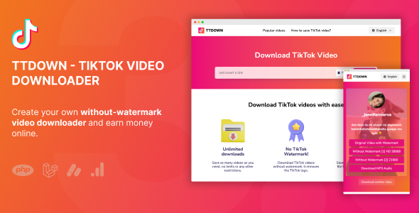 无水印和音乐提取器的 TikTok 视频下载器