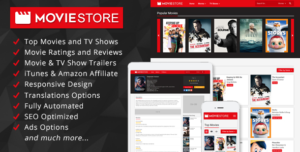 MovieStore – Movies and TV Shows Affiliate Script
