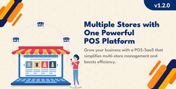 适用于多商店/奥特莱斯的 POS SaaS – 基于 Laravel + React JS 构建