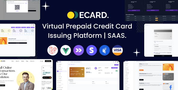 E-Card – 虚拟预付信用卡发卡平台 |Stripe 支持 （SAAS）