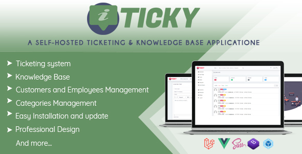 Ticky Helpdesk – 支持票务系统和知识库