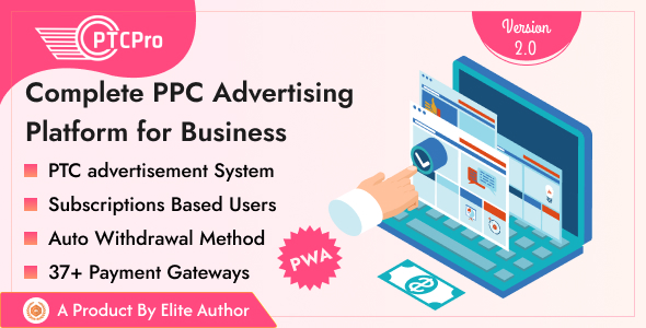 PTC Pro – 适用于企业的完整 PPC 广告平台