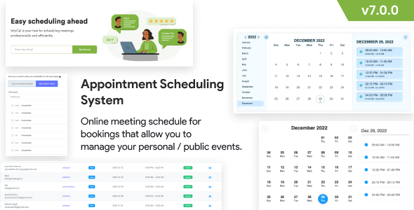 预约安排系统 – 在线会议和预订管理 – Calendly Clone