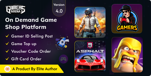Gamers Arena – 数字在线游戏商店、游戏充值、代金券和玩家 ID 销售工具