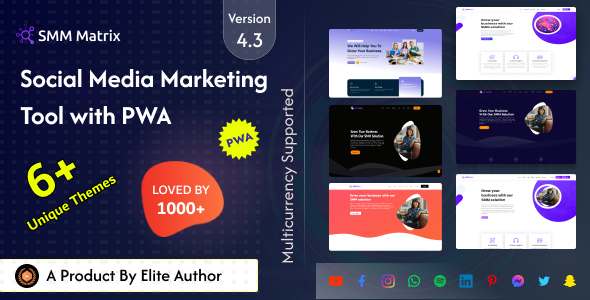 SMM 矩阵 – 带有 PWA 的社交媒体营销小组