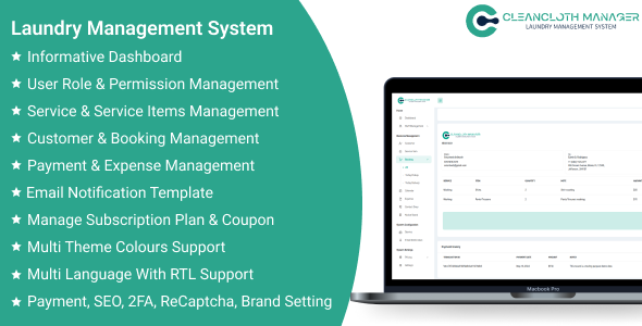 CleanCloth Manager SaaS – 洗衣管理系统