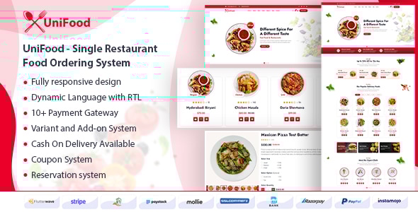UniFood – Single Restaurant Food Ordering System