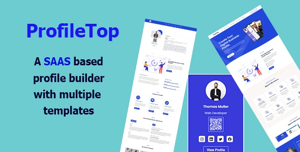 ProfileTop – 多用户虚拟名片、简历和投资组合生成器 （SaaS）