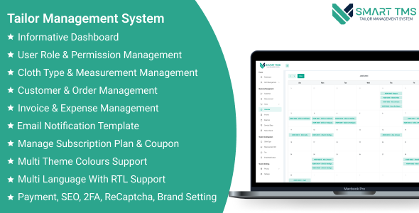 Smart TMS SaaS – Tailor Management System