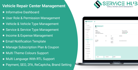 Service Hub SaaS – Vehicle Repair Center Management