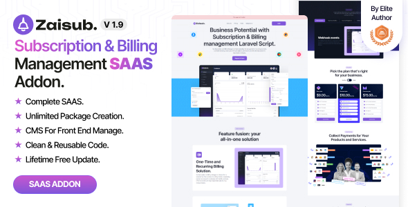 Zaisub – 订阅和计费管理 SAAS 插件。