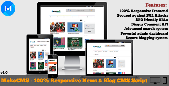MokoCMS – 响应式新闻和博客门户CMS脚本