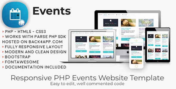 活动 |PHP 事件共享 Web 模板