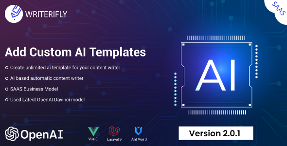 Writerifly – 带有自定义写作模板 （SAAS） 的 OpenAI 作家助手