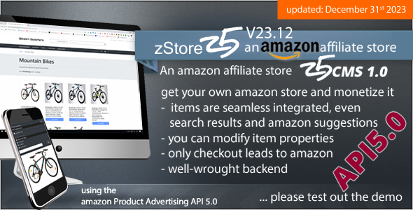 zStore z5 – 亚马逊联盟商店 – PA API 5.0