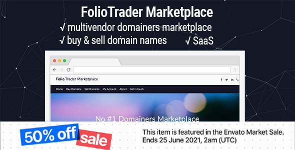 FolioTrader Multivendor – 买卖域名市场