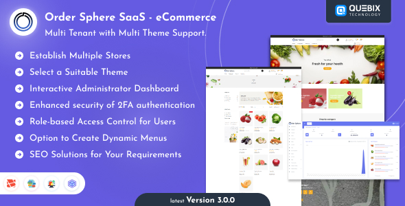 Order Sphere SaaS – 具有多租户和多主题的电子商务商店