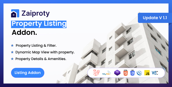 Zaiproty – 房产列表插件。