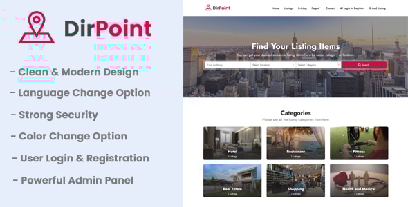 DirPoint – 终极企业目录列表 CMS
