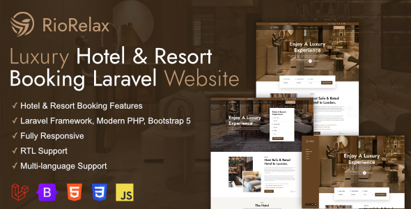 RioRelax – Laravel 豪华酒店及度假村预订网站