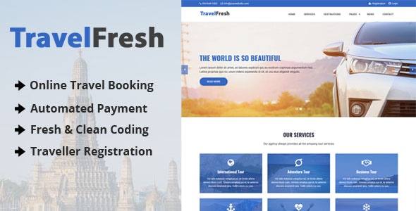 TravelFresh – 提供网上预订系统的旅行社CMS