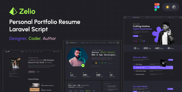 Zelio – 个人作品集简历 Laravel 脚本