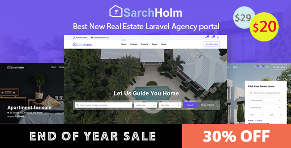 Sarchholm 房地产 laravel 多语言代理门户