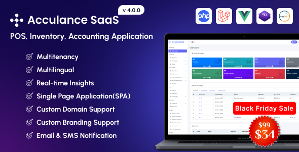 Acculance SaaS – POS、库存、会计 SaaS 应用程序