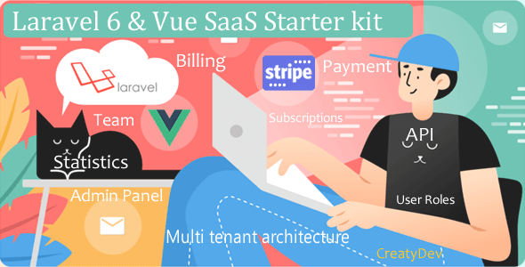 SaaSWeb、Laravel 6 和 vue SaaS 入门套件