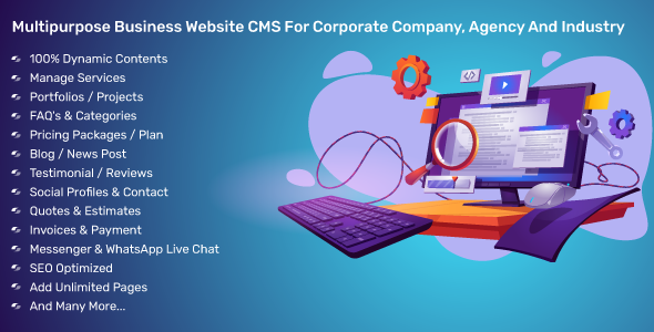 适用于企业公司、代理机构和行业的多功能商业网站 CMS