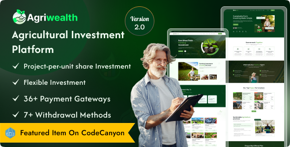 AgriWealth – 农业 HYIP 投资和电子商务解决方案