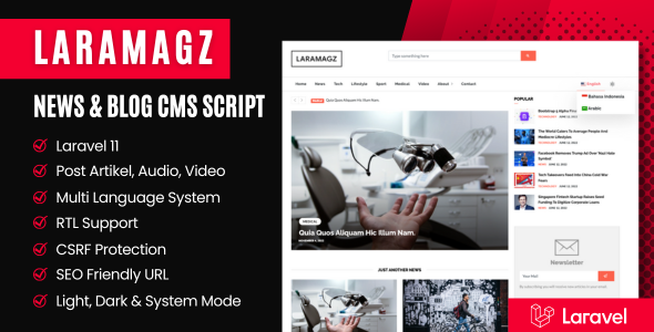 Laramagz – Laravel 新闻和博客 CMS 脚本