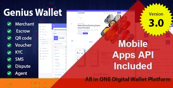 Genius Wallet – 带有支付网关 API 的高级钱包 CMS