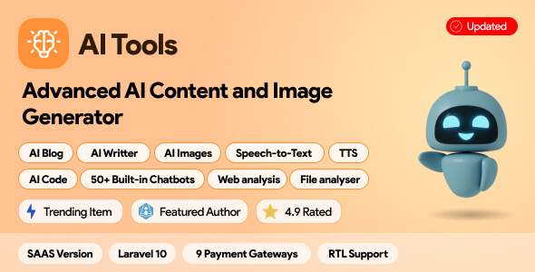 AI 工具 SAAS – AI 内容、图像、聊天、语音和代码生成器